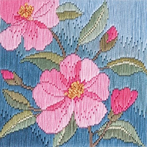 Camelias - Silken Long Stitch