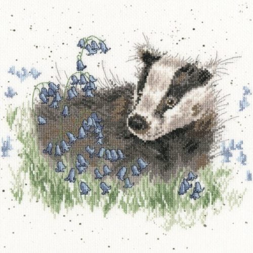Bluebell Wood - Hannah Dale Badger Cross Stitch Kit