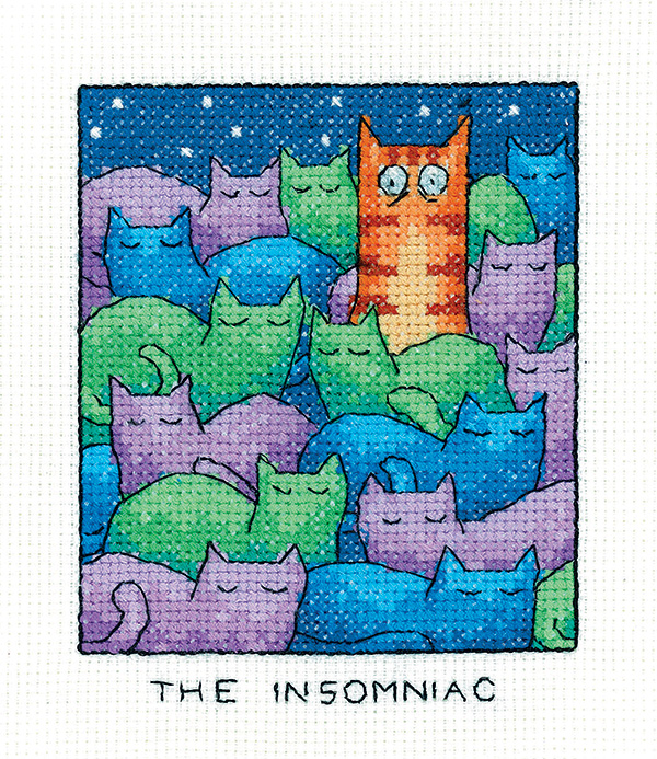 The Insomniac - Simply Heritage Cat Cross Stitch
