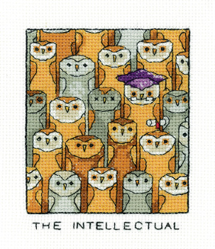 The Intellectual - Simply Heritage Owl Cross Stitch