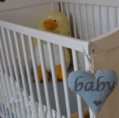 Baby Boy (Grey on Blue) Lavender Heart Tapestry Kit