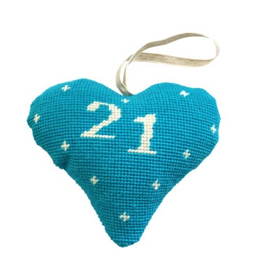 Birthday/Anniversary 21 Lavender Heart Tapestry (Buy 2 for £27)