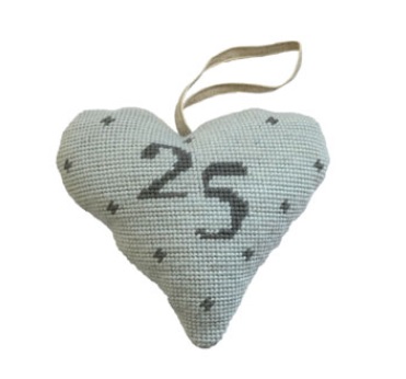 Birthday/Anniversary 25 Lavender Heart Tapestry (Buy 2 for £27)