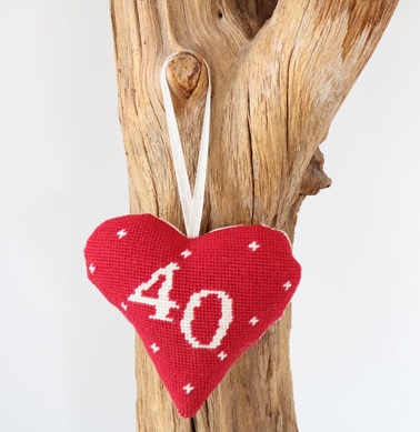 Birthday/Anniversary 40 Lavender Heart Tapestry Kit