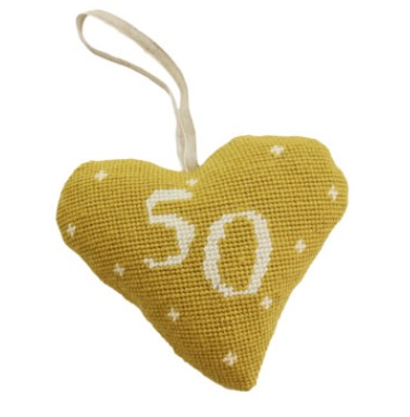 Birthday/Anniversary 50 Lavender Heart Tapestry (Buy 2 for £27)