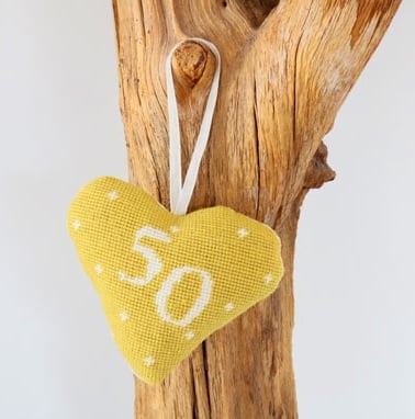 Birthday/Anniversary 50 Lavender Heart Tapestry Kit