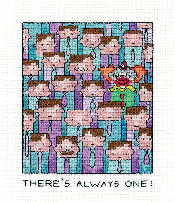 There's Always One - Simply Heritage Clown Cross Stitch