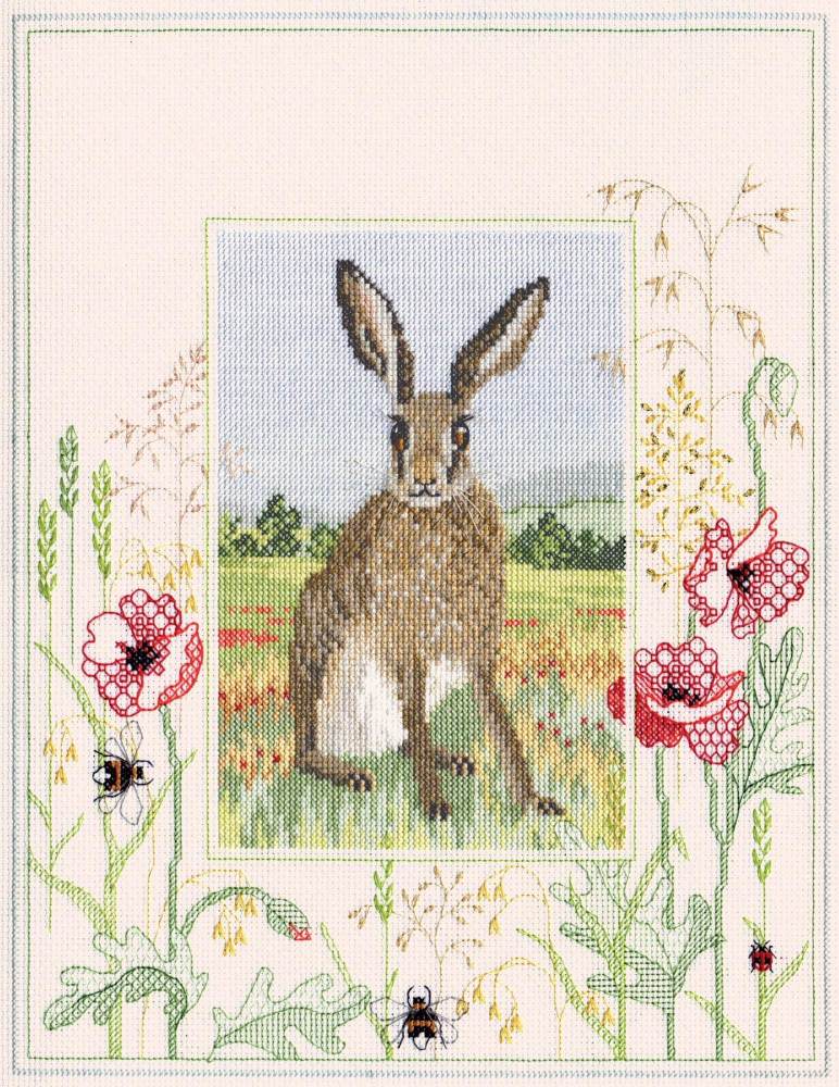 Hare Cross Stitch and Blackwork