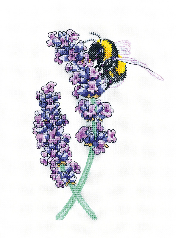 Lavender Bee - Peter Underhill Cross Stitch
