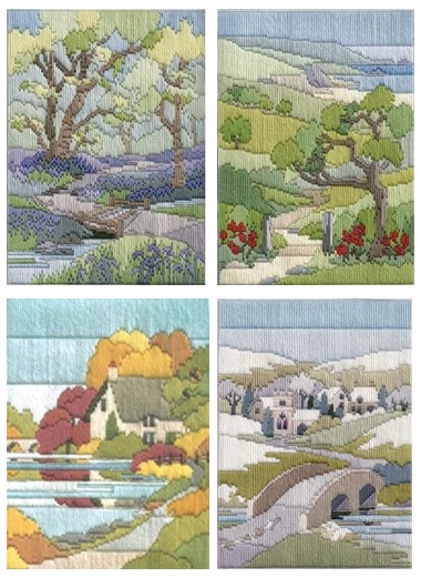 Walk Seasons - Wool Long Stitch Set of 4