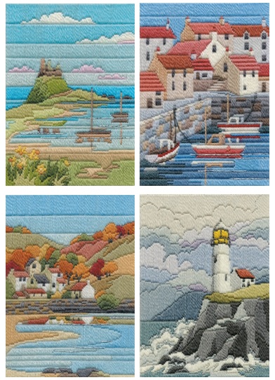 Coastal Seasons - Wool Long Stitch Set of Four