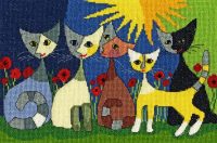 Five Cats - Rosina Wachtmeister Cross Stitch