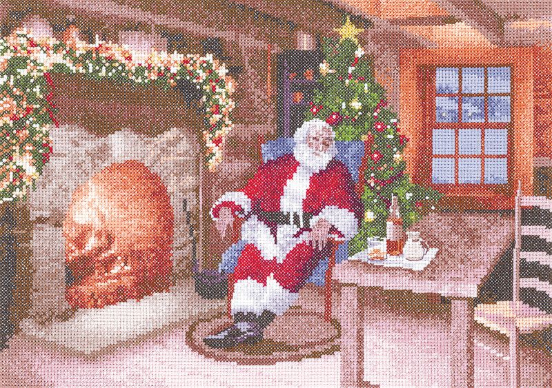 Santa's Job Done - John Clayton Cross Stitch
