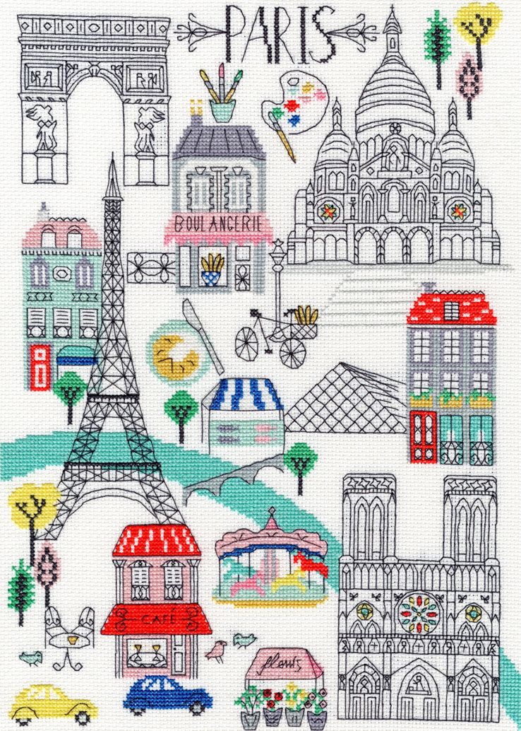 Love Paris Cross Stitch - Bothy Threads