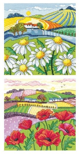 Daisy and Poppy Landscape - Heritage Crafts