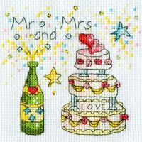 Cheers Wedding Cross Stitch Card