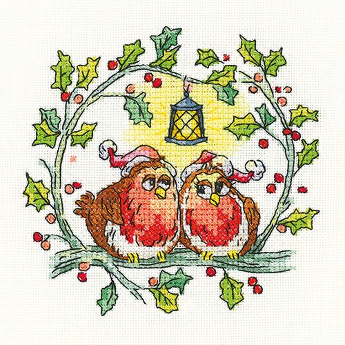 Christmas Robins - Heritage Crafts (Evenweave)