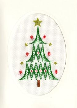 Christmas Tree Cross Stitch Card