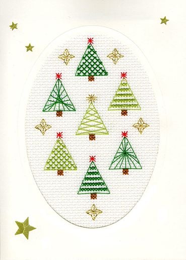 Christmas Forest Cross Stitch Card