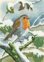 Robin in Winter Cross Stitch - Nigel Artingstall