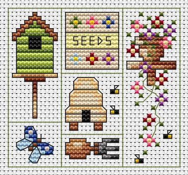 Garden Delights Cross Stitch Card