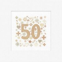 <!-- 026 -->50th Cross Stitch Card Kit - Heritage Crafts