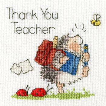Schools Out Teacher Cross Stitch Card