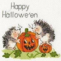 Halloween Jack O' Lantern Cross Stitch Card