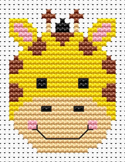 Giraffe Cross Stitch Sew Simple