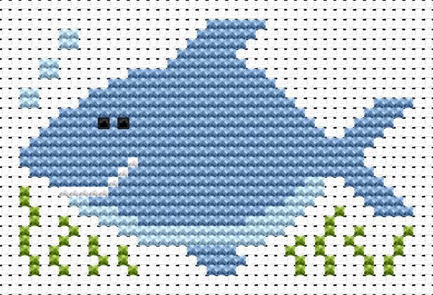 Shark Cross Stitch - Sew Simple