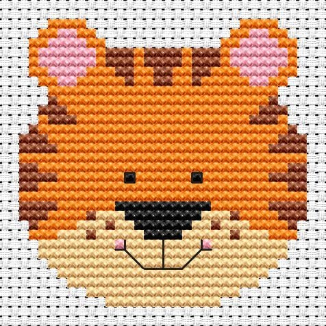 Tiger Cross Stitch - Sew Simple