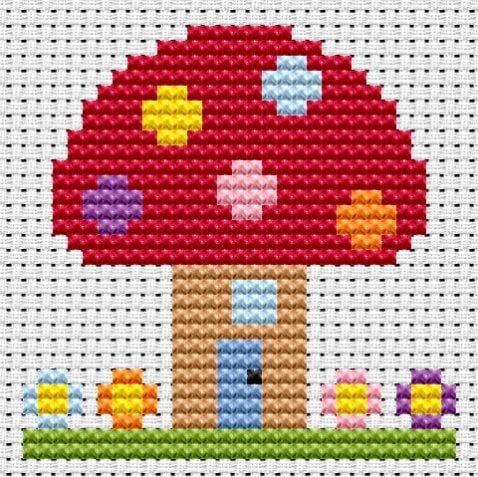 Toadstool Cross Stitch - Sew Simple