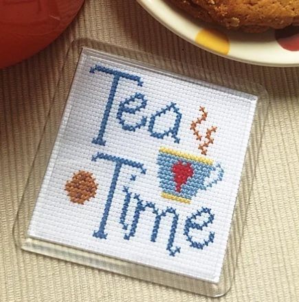 Tea Time Coaster Kit - Nia Cross Stitch