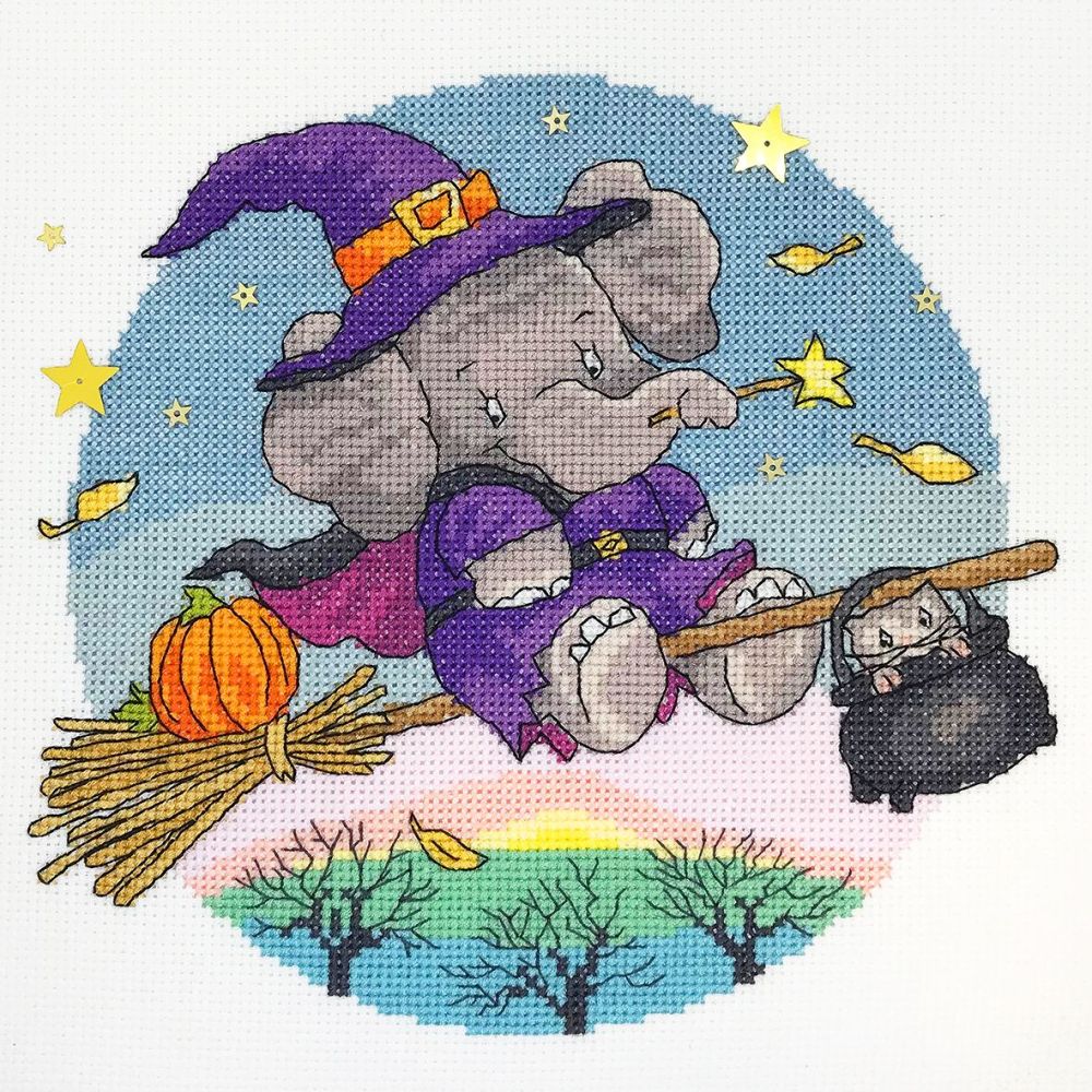 Hallow Elly - Elephant Cross Stitch