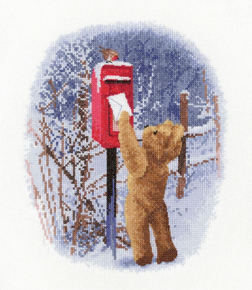 Christmas Post - John Clayton Cross Stitch (Evenweave)