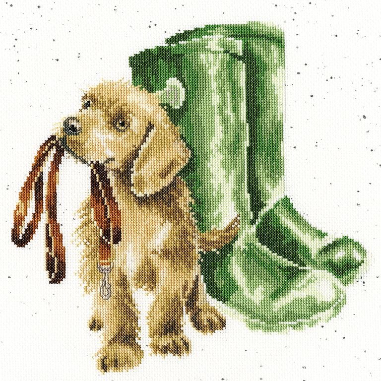 Hopeful Dog Cross stitch - Hannah Dale