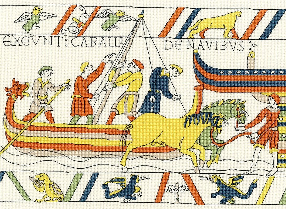 The Norman's Landing - Bayeux Tapestry Cross Stitch