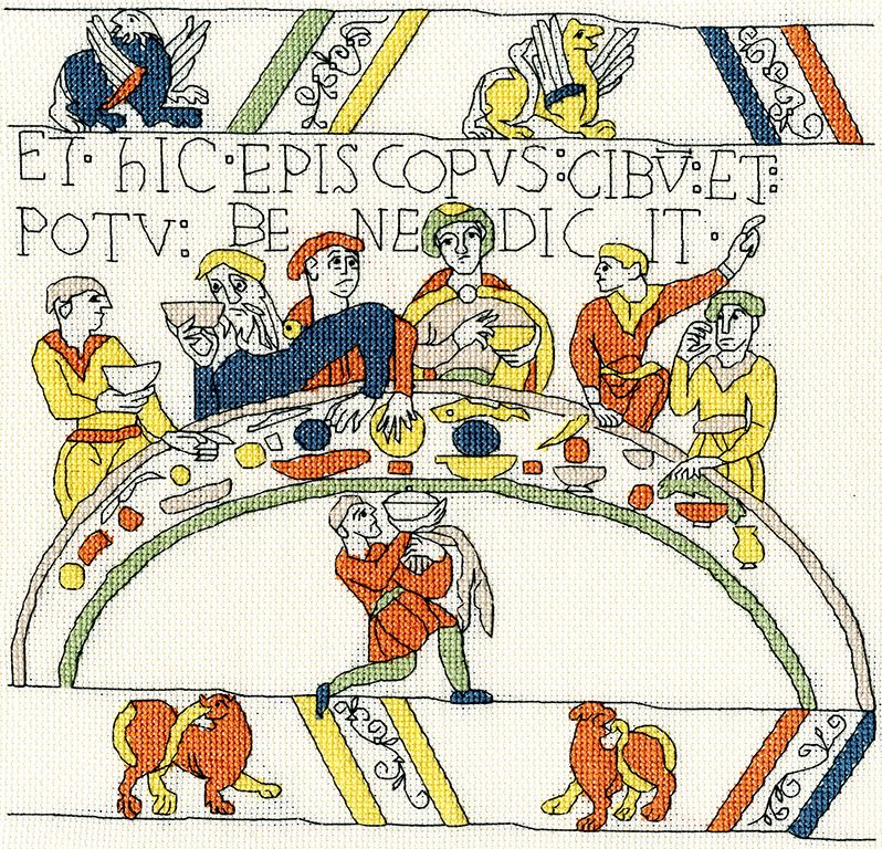 The Bishop's Feast - Bayeux Tapestry Cross Stitch
