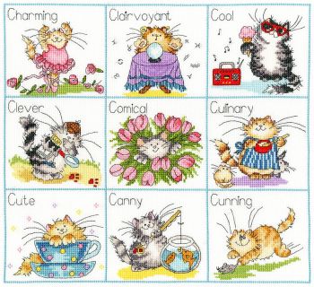 It's A Cat's Life Cross Stitch - Margaret Sherry