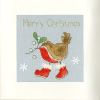 Step into Christmas Robin Christmas Card