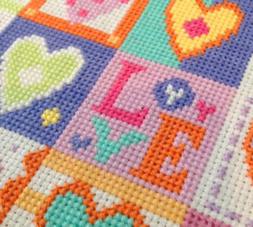 Love Hearts Cross Stitch Kit 