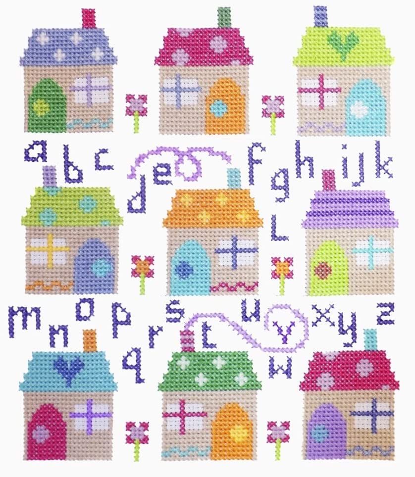 Village Alphabet  ABC Sampler Cross Stitch
