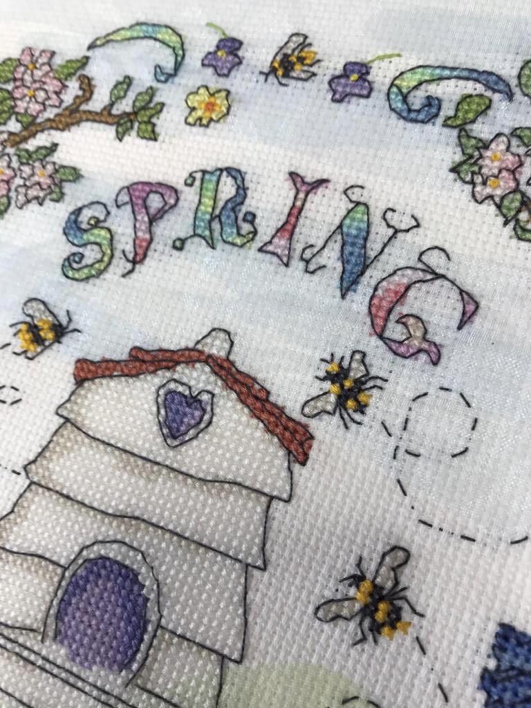 Spring Cross Stitch Sampler