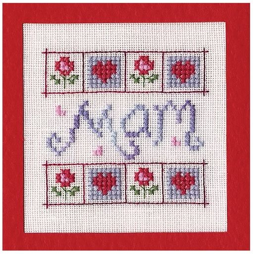 Mum, Mam, Mom Birthday Card Kit - Nia Cross Stitch