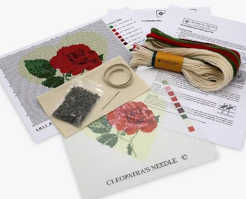 Rose Lavender Heart Tapestry Kit