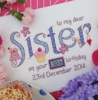 <!-- 043 -->Sister Birthday Sampler Kit - Nia Cross Stitch