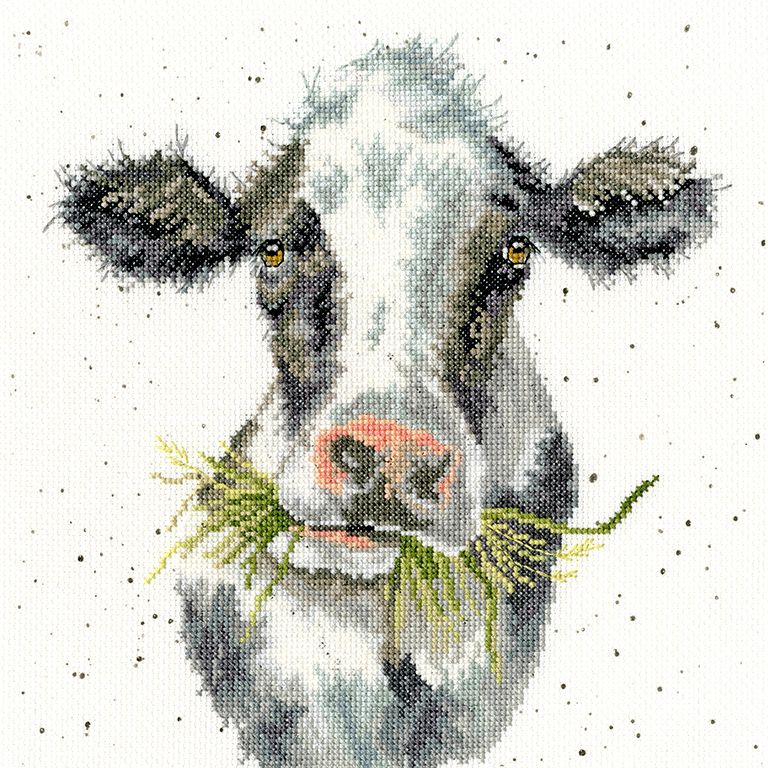 Milk Maid Cow Cross Stitch - Hannah Dale