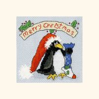Please Santa Penguin Christmas Card