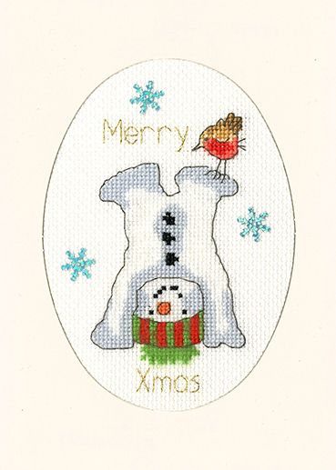 Frosty Fun Cross Stitch Card