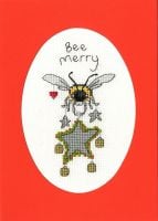 Bee Merry Cross Stitch Card - Bothy Threads